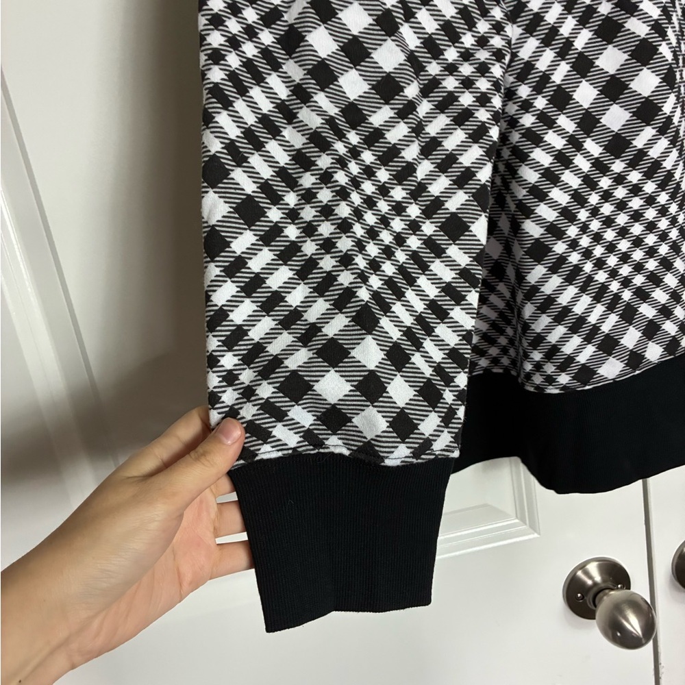 Live Well Black & White Plaid Lightweight Sweatshirt soft size XL - Picture 6 of 11